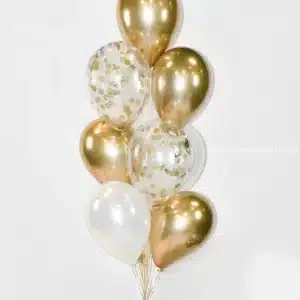 White and Gold Balloons
