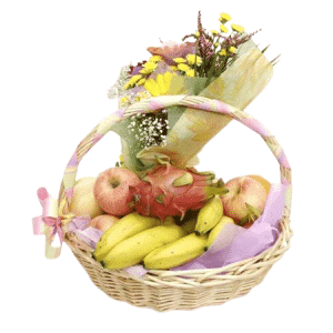 Flowers And Fruits Arrangement