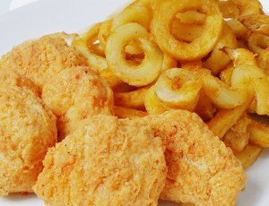 Chicken Nuggets with Golden Curls