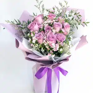 Breathtaking Imported Lavender Rose Bouquet