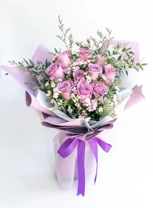 Breathtaking Imported Lavender Rose Bouquet