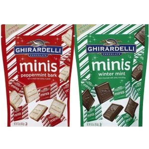 Ghirardelli Minis Pouch Limited Edition Winter Mint and Peppermint Bark