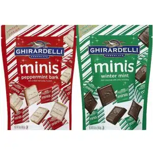 Ghirardelli Minis Pouch Limited Edition Winter Mint and Peppermint Bark