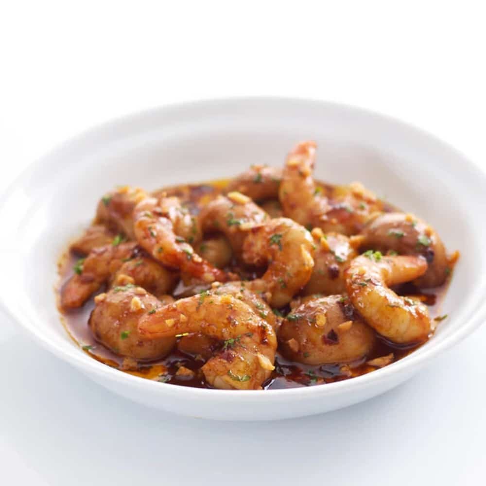 Gambas y Champinon al Ajillo