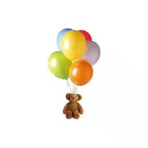 Teddy bear and Balloons Bouquet