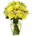 Large Yellow Rose vase