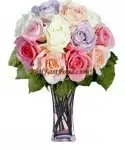 12 Pastel  Stem Roses