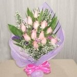 Peach Roses Bouquet
