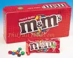 M&M Peanut Butter Chocolate Candies Packs 24CT Box