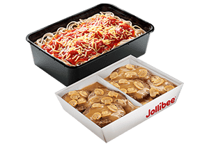 Burger Steak w/ Jolly Spaghetti Family Pan