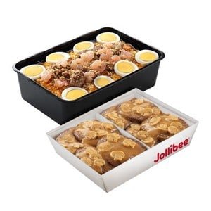 Burger Steak w/ Palabok Family Pan