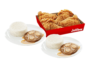 4pc. Chickenjoy Family Box w/ Burger Steak