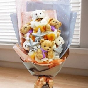 8 Mini Bear Bouquet