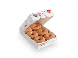 BOX OF 6 ORIGINAL GLAZEDA DOUGHNUTS