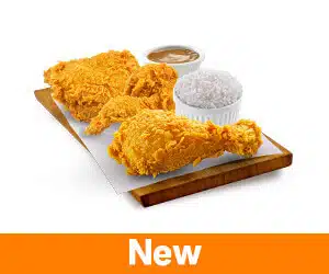 3-PC Chicken + Rice