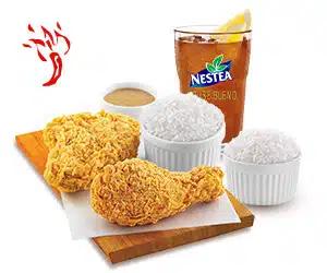 2PC Spicy Chicken + 2 Rice + Drink