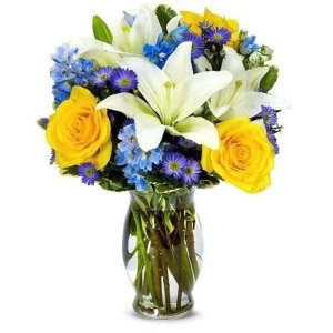 Bright Blue Skies Bouquet