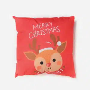 Reindeer Christmas Throw Pillow | 18x18