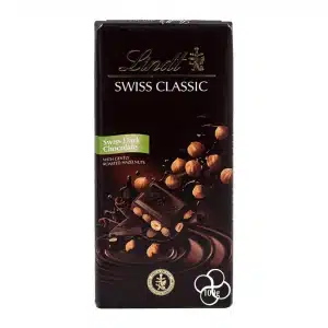 Lindt Classic Dark Chocolate with Hazelnuts 100g X 4