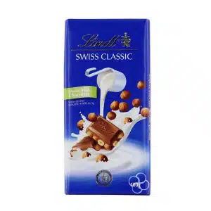 Lindt Swiss Classic Milk Chocolate with Hazelnut Bar 100g x 4