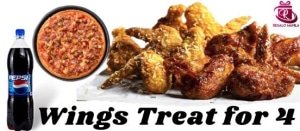 WINGS TREAT FOR 4