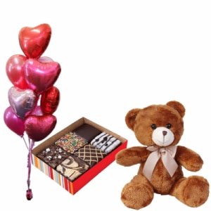 Fudgy Brownies w/Teddy Bear & Balloon