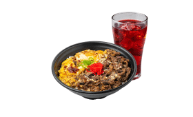 Beef Gyudon Supreme with Red Iced Tea