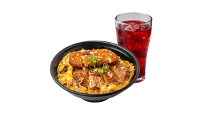 Pork Katsudon Supreme with Red Iced Tea