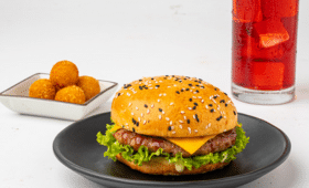 Teriyaki Burger with Cheese Snack Bento