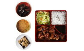 6pc Honey Chicken Teriyaki Classic Bento