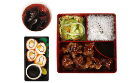 6pc Honey Chicken Teriyaki Maki Bento