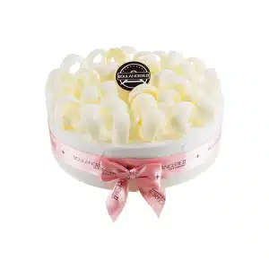 White Chocolate Curls Cake
