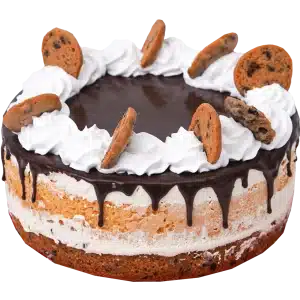 Milk and Chocolate Chip Cookie Cream Cake