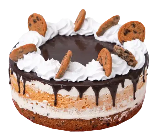 Milk and Chocolate Chip Cookie Cream Cake