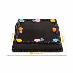 Classic Chocolate Blooms 12x12