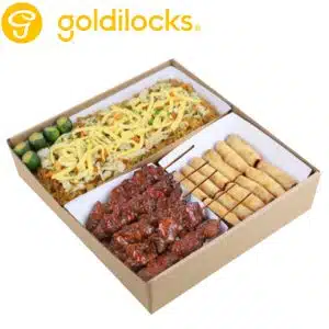 Goldilocks Sotanghon, Chunky Pork BBQ, Lumpiang Shanghai​