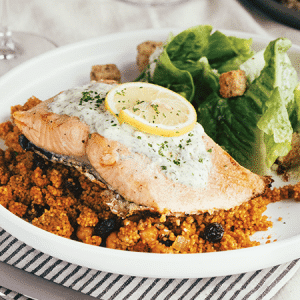 Salmon with Creamy Dill Sauce