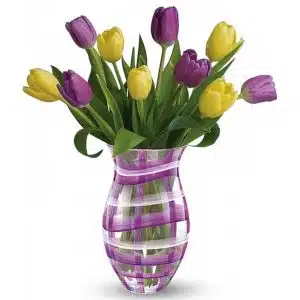 Lavender and Yellow Tulip in a vase