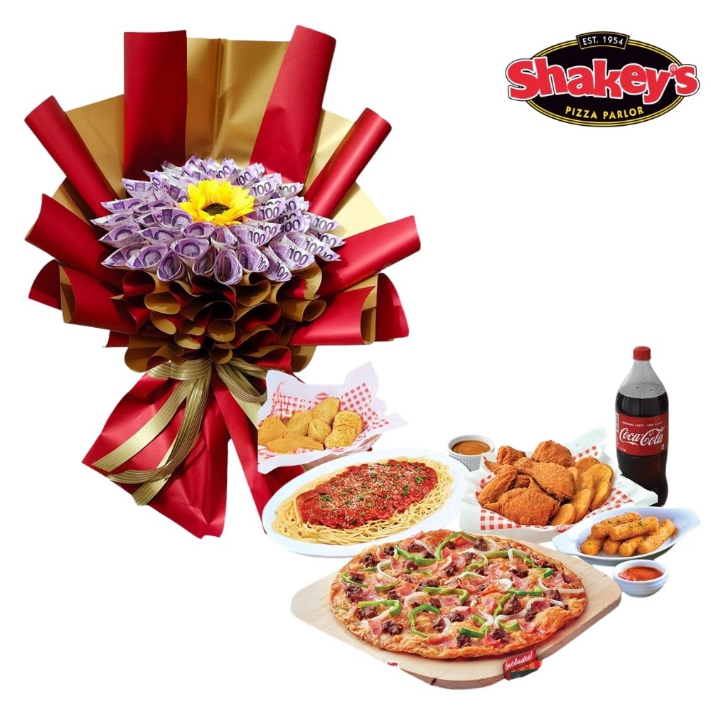 Money Bouquet Paired with a Delicious Blowout Feast